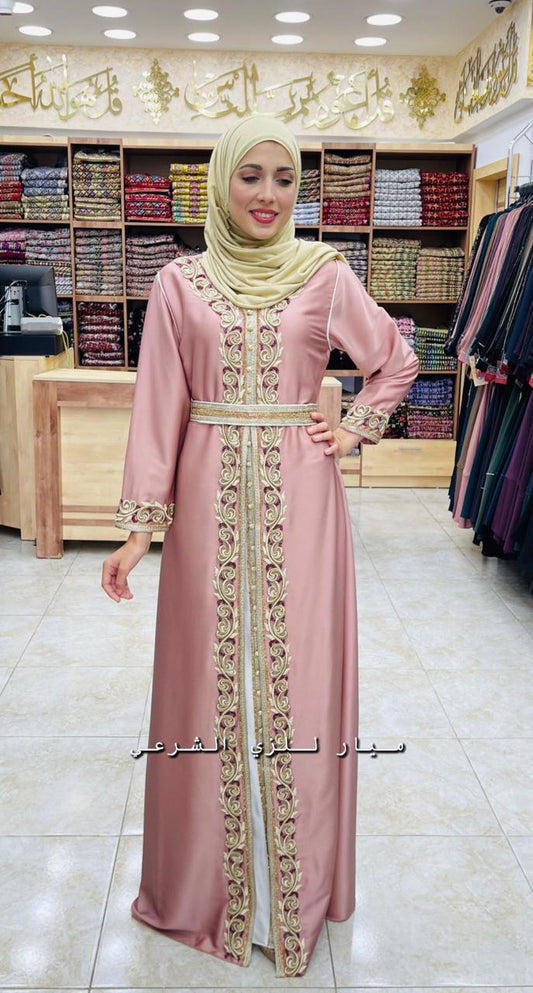 Pink kaftan.